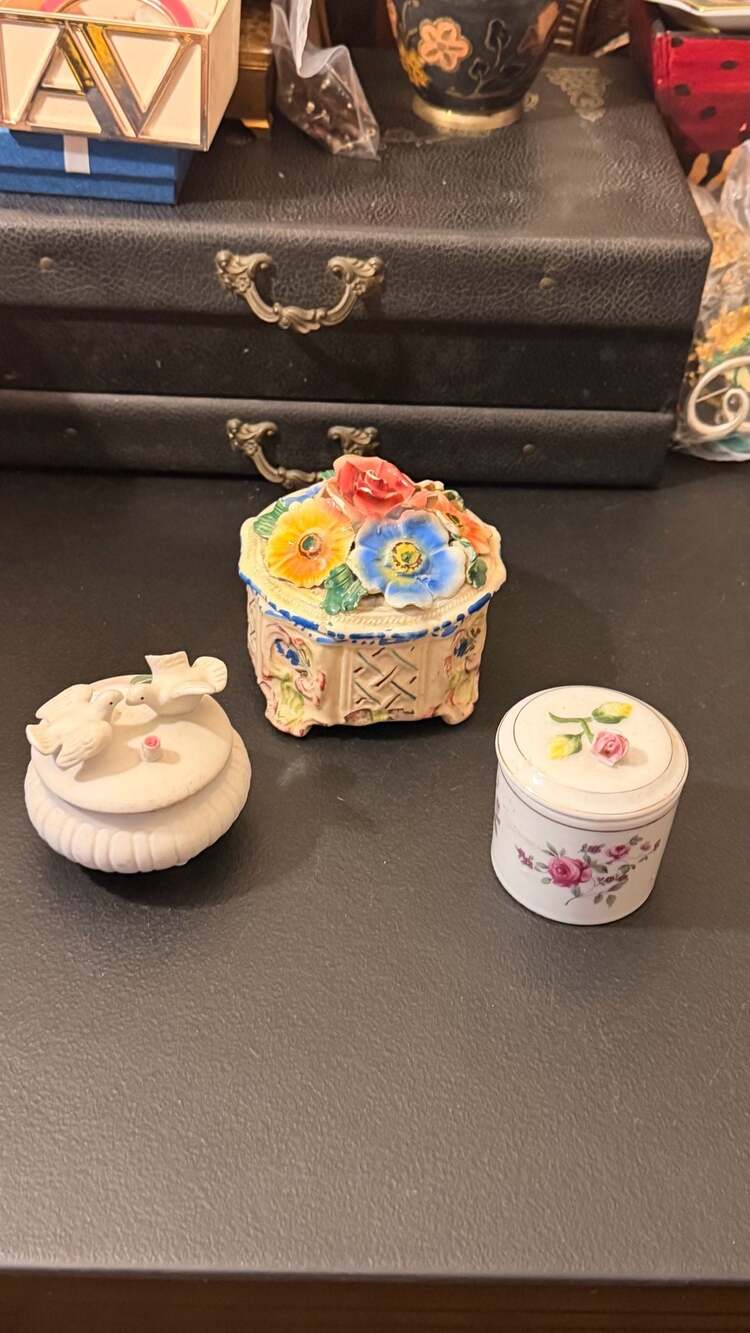 Vintage Richard Japan Porcelain Floral Trinket & Others